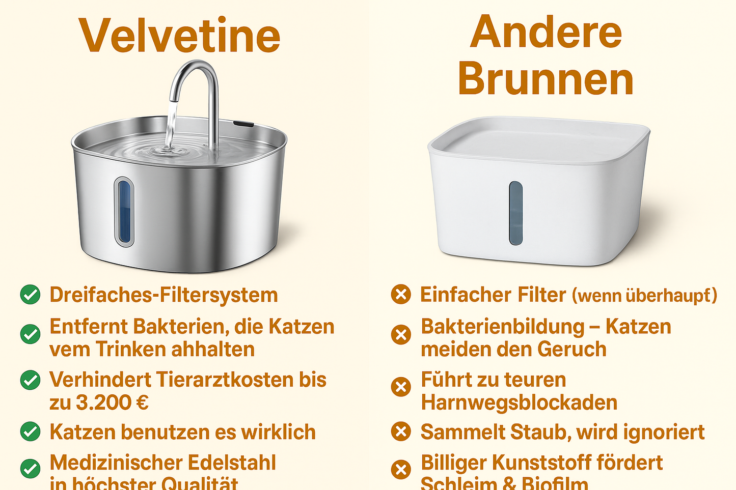 Schützen Sie Ihre Katze vor Dehydrierung und Harnnotfällen mit Velvetine.