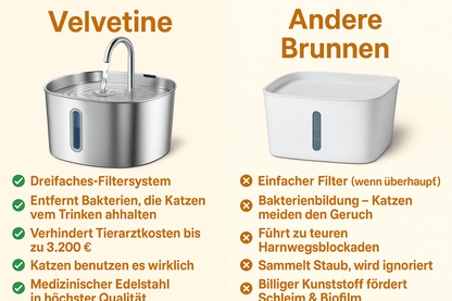 Schützen Sie Ihre Katze vor Dehydrierung und Harnnotfällen mit Velvetine.